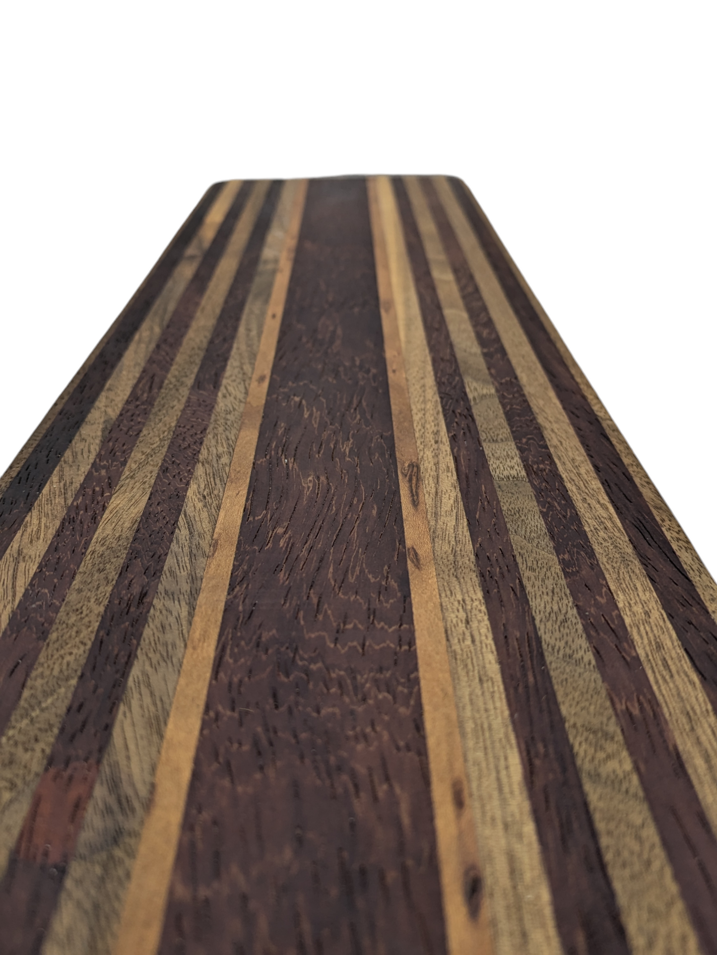 Black Walnut, Cherry, and Padauk Cutting Board/Charcuterie Board - 21" x 6" x 0.7"